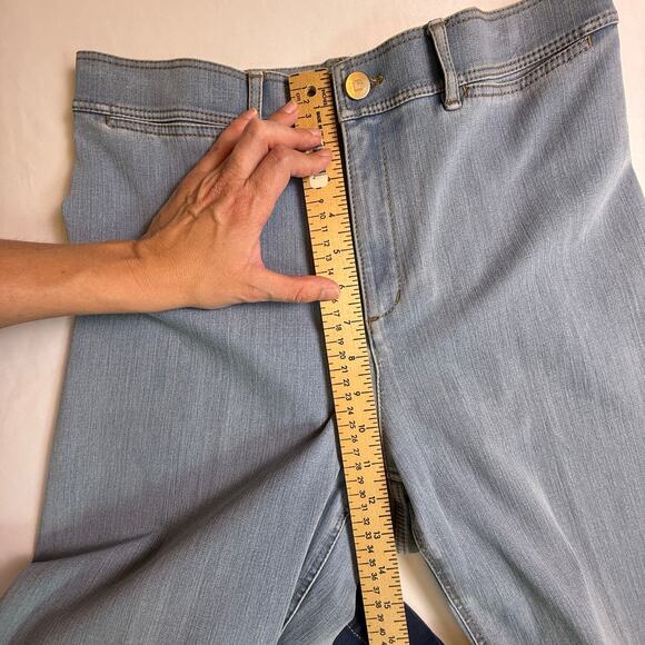 Lafayette 148 NY Clarke Blue Ombre Wide Leg High Rise Jeans Size 6 - Picture 7 of 14